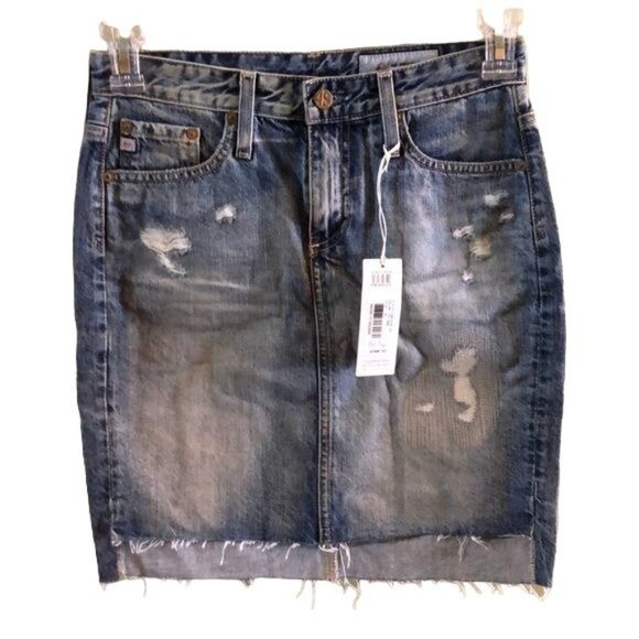 NEW AG-ED (Adriano Goldschmied) Denim The Erin Pencil Skirt Size 25